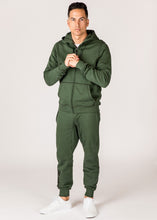 DAILY FULL ZIP-UP HOODIE - FOREST GREEN